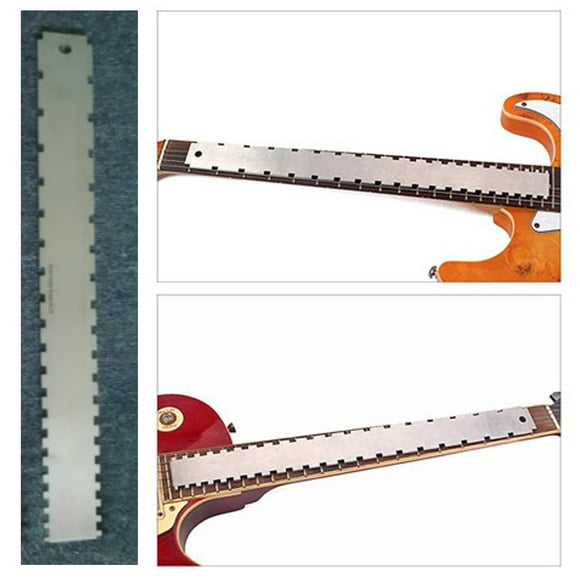 TOPINCN Guitar Neck Leveling, Notched Fret Board,Practical Notched Fret Board Straight Edge Luthiers tool for Guitars Neck Leveling