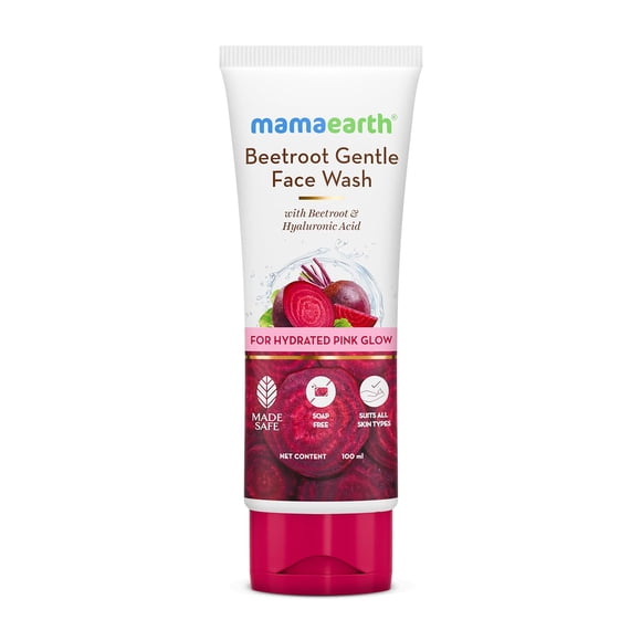Jabón facial Mamaearth Beetroot Hydraful con ácido hialurónico 100 ml