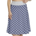 thumbnail image 1 of Women's Japanese Wavy Shapes on Blue Shade A-line Printed Skirt Casual Wear, 3XL, Violet Blue White, by Ambesonne, 1 of 6