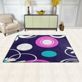 thumbnail image 3 of Abstract Circle Design Soft Polyester Area Rug 31''x20'', Non Slip, Memory Foam, Water Absorbent, 3 of 7