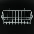 thumbnail image 2 of 2pcs White Grid Basket Basket with Hanging Hook, Wall-mounted Organizer for , Wire Storage Shelf Rack, 2 of 9