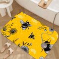 thumbnail image 5 of 1pc Bees and Flowers Absorbent Non-Slip Bathroom Thickened Flannel Rug Decor,Soft,Quick Drying,Suitable For Indoor/outdoor Use,Bathrooms,Bedrooms,Kitchens,Terrace,Laundry Rooms,16"x24", 5 of 9