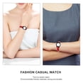 thumbnail image 3 of Reloj de señora con correa de cuero para mujer, reloj de pulsera de cuarzo de moda para mujer, 3 of 8