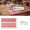thumbnail image 3 of Placemats Set of 4, Pink Orange Boho Woven Placemat, Linen Place Mats for Kitchen/Dining Tables, Vintage Ethnic Tribe Abstract Art Washable Table Mats for Party, 3 of 8
