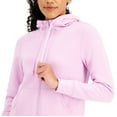 thumbnail image 2 of ID Ideology Performance Womens Zip Front Fleece Hoodie Phalaenopsis S, 2 of 3