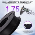 thumbnail image 4 of Epelay PLA Plus 3D Printer Filament, 1.75mm, 1kg Spool, Black, Compatible with Most FDM Printers, 4 of 8