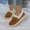 #454-Brown, variant on Wowcloth Women's Fleece-Lined Loafers – Warm and Comfortable Low-Cut Design with Metal Chain Detail and Platform Sole for Casual Everyday Wear