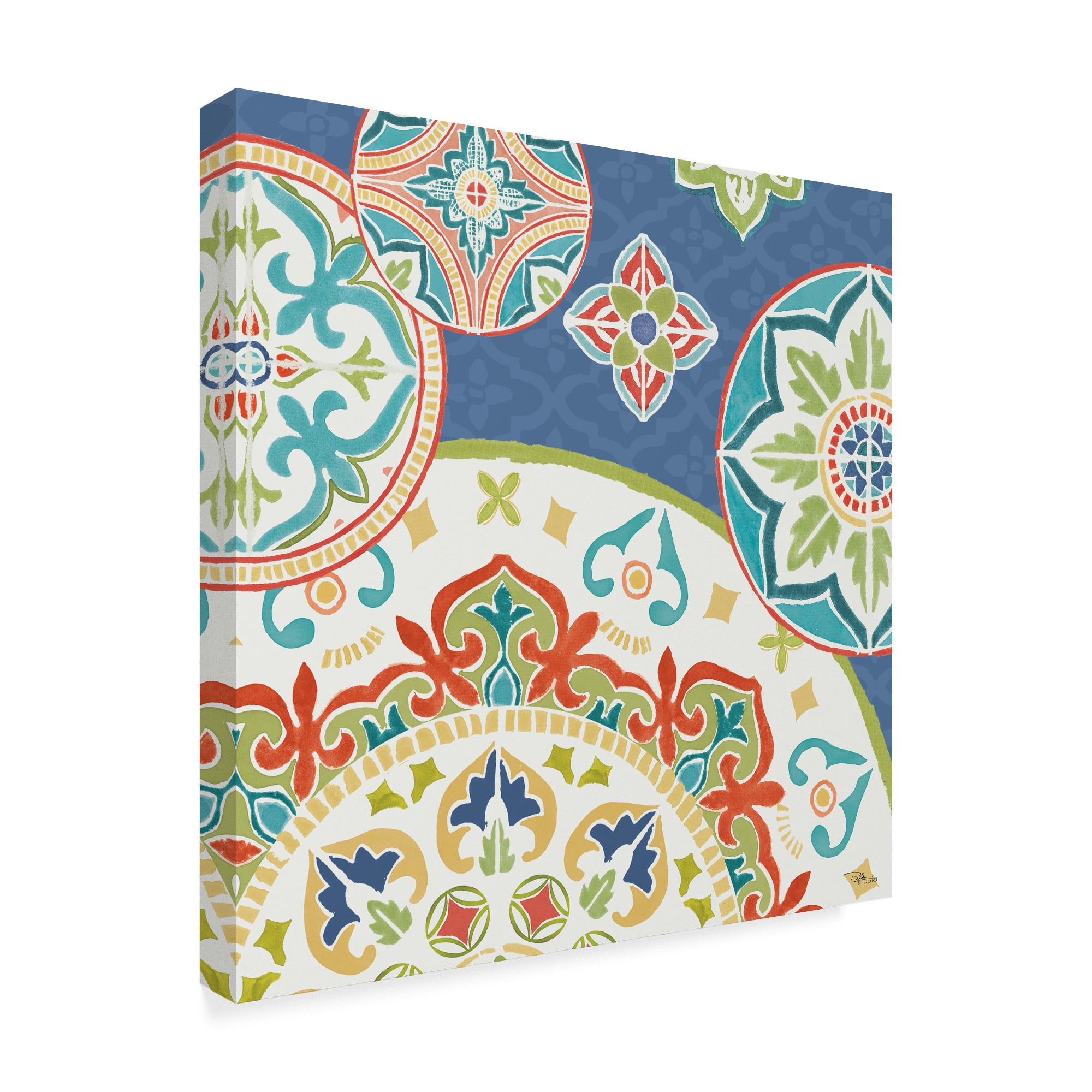Trademark Fine Art 'Colorful Journey III Blue' Canvas Art by Pela Studio