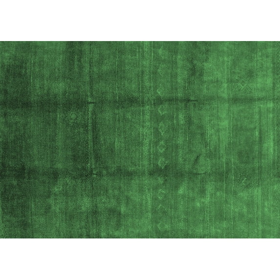 Ahgly Company Indoor Rectangle Persian Emerald Green Bohemian Area Rugs, 2' x 5'