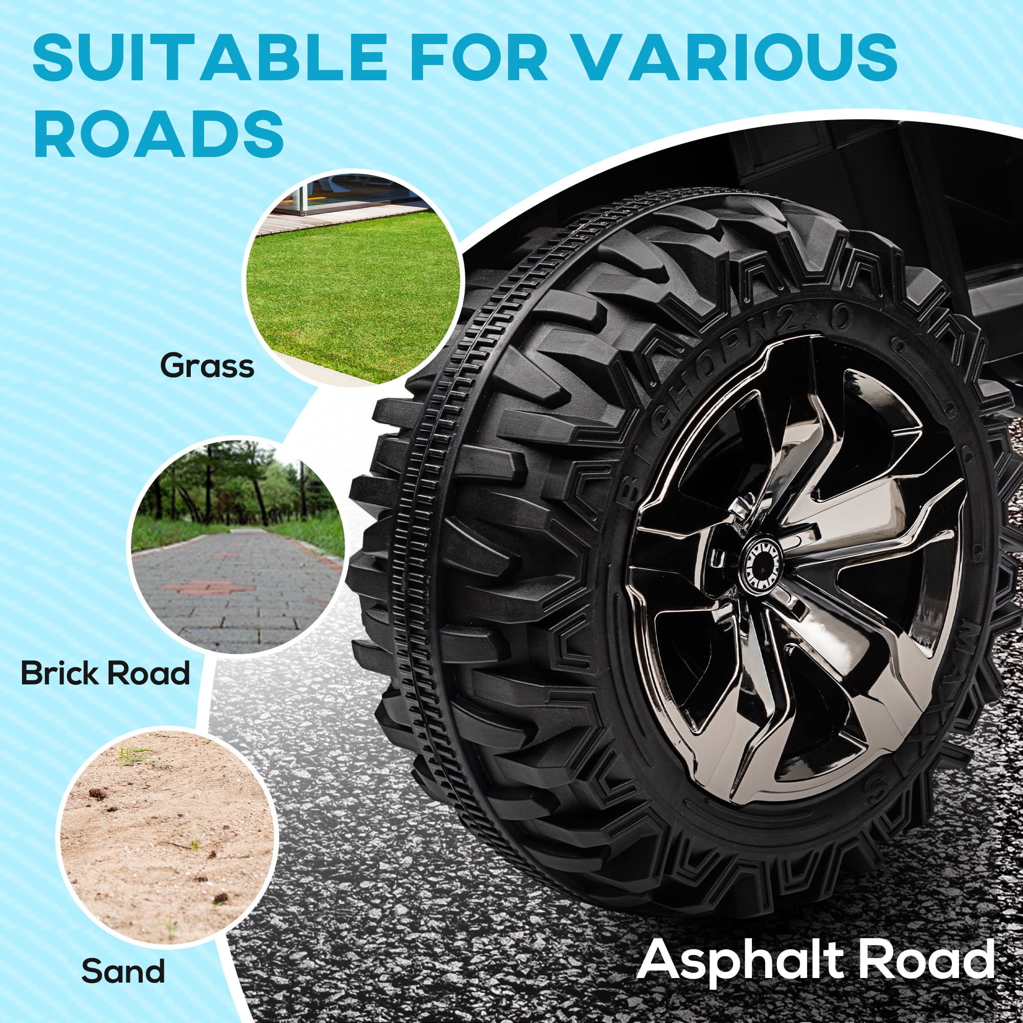 Aosom Kids ATV, 12V 4 Wheeler Ride on Quad Car Toy with Music, Headlights, Battery Powered Electric Vehicle for Boys and Girls, Green
