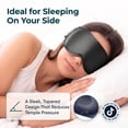 thumbnail image 3 of Weighted Sleep Mask, 100% Blackout Blindfold for Sleeping, Deep 3D Contoured Eye Cups, Soft Memory Foam, Extended Full Coverage Strap for Side Sleeping, Travel, Relaxation, for Women and Men, 3 of 9