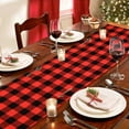 thumbnail image 3 of Set de Tapis de Table et Sets de Table pour les Vacances, le Printemps, l'Été, l'Utilisation Quotidienne (1 Tapis de Table et 6 Sets de Table, Plaid Noir et Rouge), 3 of 7