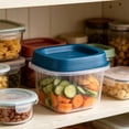 thumbnail image 1 of Mini Plastic Food Storage Containers with Lids, Airtight Snack Portions, Stackable Small Meal Prep Containers, Clear, 2.9 x 2.9 x 2.6 in, 1 of 6