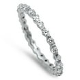 thumbnail image 4 of CHOOSE YOUR COLOR White CZ Stackable Ring .925 Sterling Silver Band Jewelry Female Size 4, 4 of 4