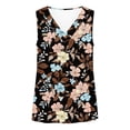thumbnail image 6 of QUNYINEY Loose Fit Tank Top Women Summer Floral Tops V Neck Pleated Sleeveless Womens Shirts, 6 of 6