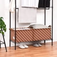 thumbnail image 3 of Yayeee Foldable Storage Basket for Shelves Waterproof Cloth Bins with Handles, Red Stripes Pattern, 3 of 7