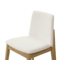 thumbnail image 4 of Christopher Knight Home Modern Dining Set for 6, Armless Chairs with 63" Double V Table, Beige+Natural, 4 of 13