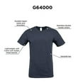 thumbnail image 4 of Gildan Men's Softstyle Cotton T-Shirt, Style G64000, 2-Pack, Dark Heather, Small, 4 of 6