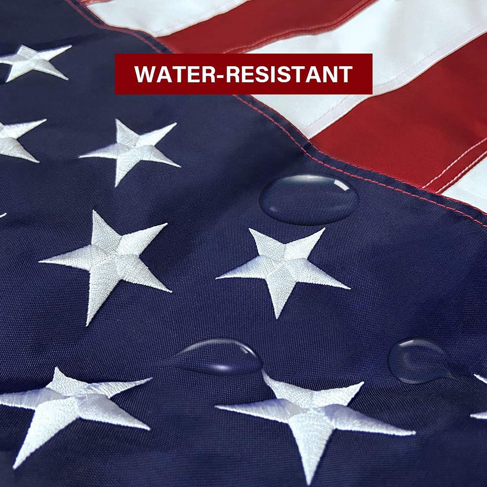 Oneluffy American Flag 3x5 FT Outdoor Double Sided Polyester US Flags with 2 Brass Grommets Vivid Color Decor for Outdoor Indoor