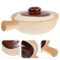 thumbnail image 2 of Ceramic Soup Pot With Lid Terracotta Pan Stew Pots Cooking Casserole Dishes Kitchen Cookware For Pasta Medicine Preparation, 2 of 8
