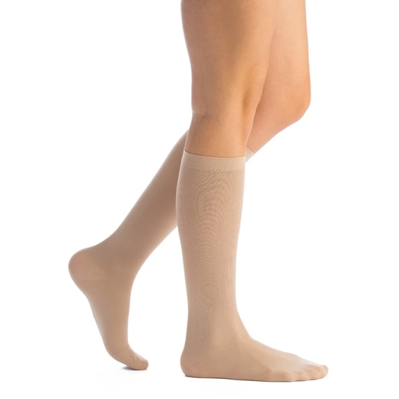 EvoNation Women's Solid Microfiber 15-20 mmHg Compression Socks