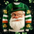 thumbnail image 2 of KHONTS St. Patrick's Day Plus Size Sweatshirts for Men Crew Neck Retro Shamrock Graphic Long Sleeve Tops Warm Fashion T Shirts 25-Green XXL, 2 of 3