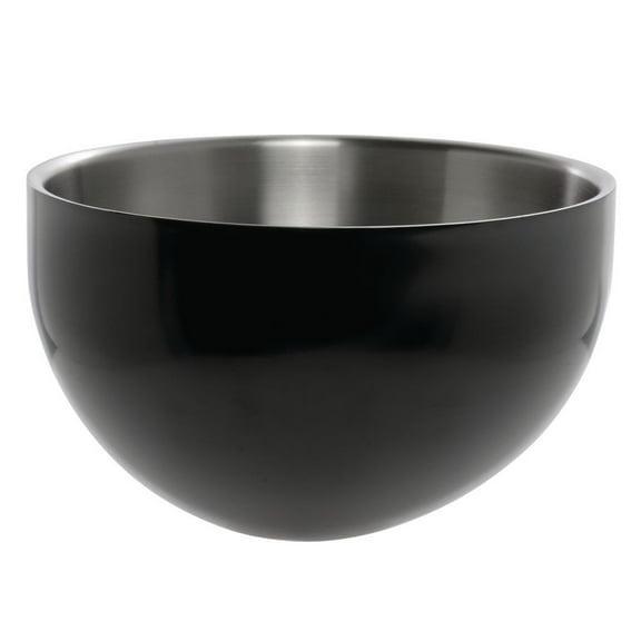 HUBERT® Serving Bowl with Insulated Double Walls Round Black Stainless Steel - 9 1/2 Dia x 5 1/4 H