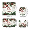 thumbnail image 3 of Sulaicai 4 Pcs Merry Christmas Shower Curtain Sets with Non-Slip U Shape Rugs, Toilet Lid Cover and Bath Mat, Xmas Bathroom Decor Sets, Bathroom Curtain Shower Set for Chirstmas Home Decor, 3 of 6
