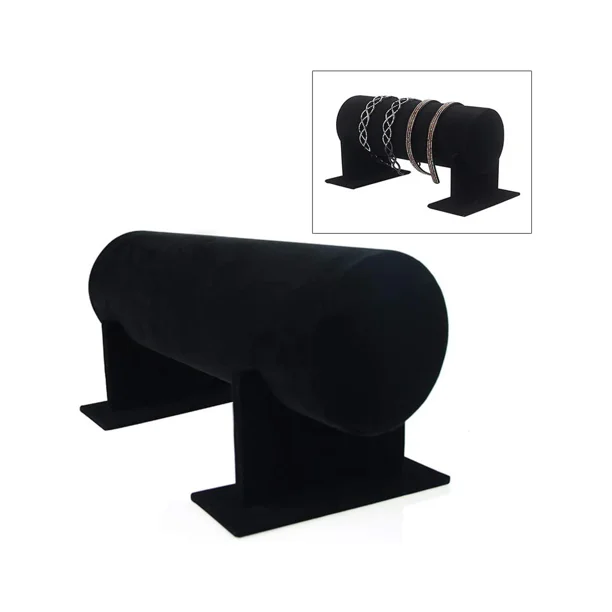 Diadema Desmontable De Terciopelo Aro Para El Cabello Diadema Soporte Para Broche Para El Cabello Soporte De Exhibición Estante Organizador Horquilla Soporte Para Presentación De Joyería-Negro