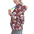 thumbnail image 2 of Sikiie Skull record artist Women's Casual Hoodies Long Sleeve Lightweight Pullover Tops Loose Sweatshirt-X-Large, 2 of 7