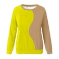 thumbnail image 5 of Erwazi Women's Color Block Sweatshirt Crewneck Long Sleeve Pullover Casual Tops Loose Fit Comfy Trendy Outfits, 5 of 5