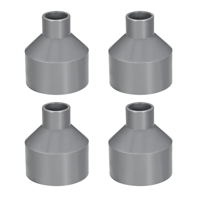 Acoplamiento reductor DWV Schedule 40 gris de 1 pulgada x 2-1/2 pulgadas, 4 piezas