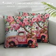 thumbnail image 3 of ARISTURING  Pink Truck Valentines Pillow Covers, Long Throw Pillow Case, Love Heart Tree Floral Pink Ombre Holiday Pillow Protector Decorative Cushion Cover for Living Room/Bedroom, 3 of 5