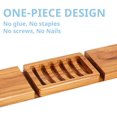thumbnail image 4 of Slotted Bar Soap Holder 2PCS Teak Wood by HTB, Kitchen Wooden Sponge Holder, Self Draining Soap Dish for Shower, Sink, Bathroom, Bathtub, RV, 4 of 9