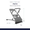 thumbnail image 3 of Baby Delight Alpine Deluxe Portable  Bouncer, Charcoal Tweed, 3 of 5