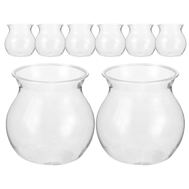 8 macetas hidropónicas transparentes para escritorio, estantería, terrario irrompible, soportes para plantas para decoración del hogar, micropaisaje creativo, tanque para suculentas.