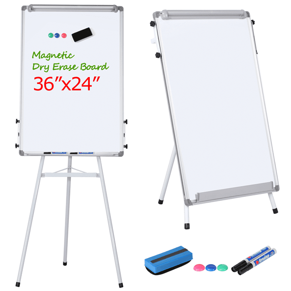Height Adjustable Tripod Magnetic Whiteboard Portable Dry Erase Board w/ Stand 