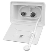 Leisure Coachworks RV Exterior Shower Box Kit ABS Hose Camper Trailer Cowboy Shower (White)