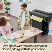 HP DesignJet T650 Large Format 24-inch Plotter Printer w Auto Sheet Feeder, Roll Cover, Media Bin, Stand, 2-Year Onsite Support