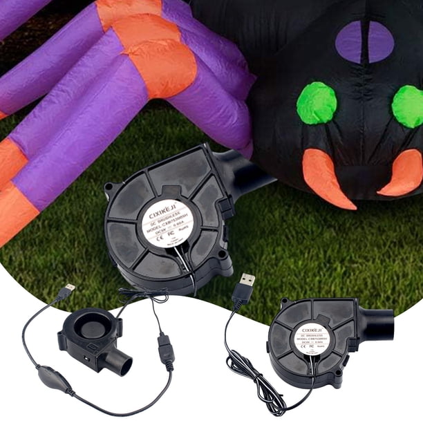 Ventilador turbo de 75 mm con controlador de velocidad • 5V USB • Para acampada, barbacoa, refrigeración exterior y inflado rápido de juguetes