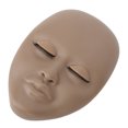 thumbnail image 5 of Cabeza De Maniquí De Pestañas Efectos 3D De Goma Suave Reutilizables Con Cabeza De Maniquí De Simulación De Párpados Extraíbles Para Práctica De Extensión De Pestañas Dobles(marron oscuro), 5 of 5