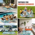 thumbnail image 4 of Nautical Coastal Outdoor Rug for Patio/Deck/Porch, Non-Slip Large Area Rug 4 x 6 Ft, Underwater Animals Turtle Seaweed Coral Green Indoor Outdoor Rugs Washable Area Rugs, Camping Rug Carpet Runner, 4 of 8