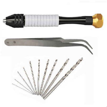 

Pin Vise Hand Drill for Jewelry Making - Manual Craft Drill Mini Twist Drill Bits Set Small Hand Drill for Resin