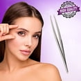 thumbnail image 3 of Bianco Brothers Instruments Professional Stainless Steel Tweezers for Eyebrows, Strong Rust-Resistant Eyebrow Tweezers with Ultra Slant Point, Facial Hair Removal for Women and Men, Made In the US, 3 of 8