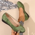 thumbnail image 5 of Xiaoxatg Women's Casual Shoes for Daily Wear Sleek Satin Design Closed Toe Comfortable Heels Ideal for Every Season and Fashion Style 7 Green, 5 of 9