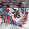 thumbnail image 6 of Patriotic American Flag Cloth Napkins, Blue Red Flowers Wreath Gray Wood Washable and Reusable Dinner Napkins Set of 8, Table Napkin for Kitchen Party Birthday Wedding Hotel Housewarming 20"x20", 6 of 9