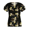 thumbnail image 5 of Summer Saving pimelu USSUMA T-Shirts for Women Trendy Solid Color Cute Petal Sleeve Loose Womens Blouses and Tops Dressy Casual Summer V Neck Short Sleeve Tshirts Shirts Tunic for Women, 5 of 6