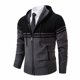 thumbnail image 4 of Ceisia Men's Casual Hooded Zipper Knit Cardigan Elastic Pocket Long Gift Sleeve Sweater Coat, 4 of 5