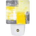 thumbnail image 1 of LED Plug-in Night Light Auto Dusk to Dawn Sensor Decor Abstract Art Paint Yellow and Grey Lamp for Bedroom,Bathroom,Kitchen,Hallway,Stairs,Hallway Canvas Texture, 1 of 5