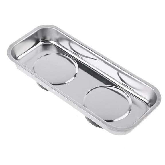 Yammee Magnetic Tray Stainless Steel Magnet Tool Tray Parts Holder for Screws Sockets Bolts Pins Mechanic's & Automotive
